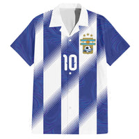 Argentinian Football Custom Hawaiian Shirt Fileteado Art Style Albiceleste Vertical Stripe