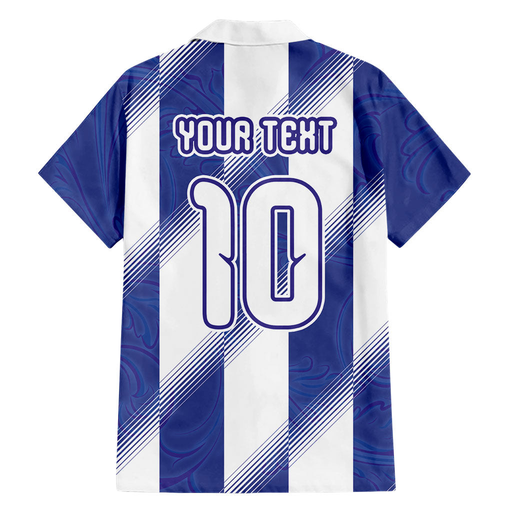 Argentinian Football Custom Hawaiian Shirt Fileteado Art Style Albiceleste Vertical Stripe