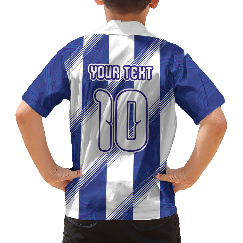 Argentinian Football Custom Hawaiian Shirt Fileteado Art Style Albiceleste Vertical Stripe