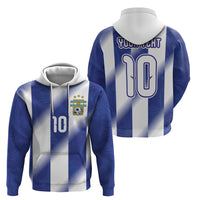Argentinian Football Custom Hoodie Fileteado Art Style Albiceleste Vertical Stripe
