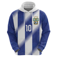 Argentinian Football Custom Hoodie Fileteado Art Style Albiceleste Vertical Stripe