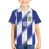 Argentinian Football Custom Kid Hawaiian Shirt Fileteado Art Style Albiceleste Vertical Stripe