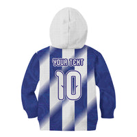 Argentinian Football Custom Kid Hoodie Fileteado Art Style Albiceleste Vertical Stripe
