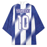 Argentinian Football Custom Kimono Fileteado Art Style Albiceleste Vertical Stripe