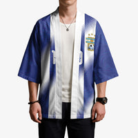 Argentinian Football Custom Kimono Fileteado Art Style Albiceleste Vertical Stripe