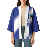 Argentinian Football Custom Kimono Fileteado Art Style Albiceleste Vertical Stripe