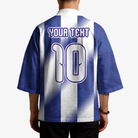 Argentinian Football Custom Kimono Fileteado Art Style Albiceleste Vertical Stripe