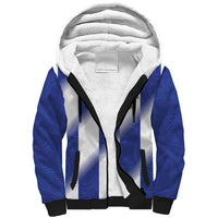 Argentinian Football Custom Sherpa Hoodie Fileteado Art Style Albiceleste Vertical Stripe