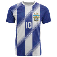 Argentinian Football Custom T Shirt Fileteado Art Style Albiceleste Vertical Stripe