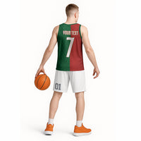 Portuguese Football Custom Basketball Jersey Wave Pattern Heritage Crest
