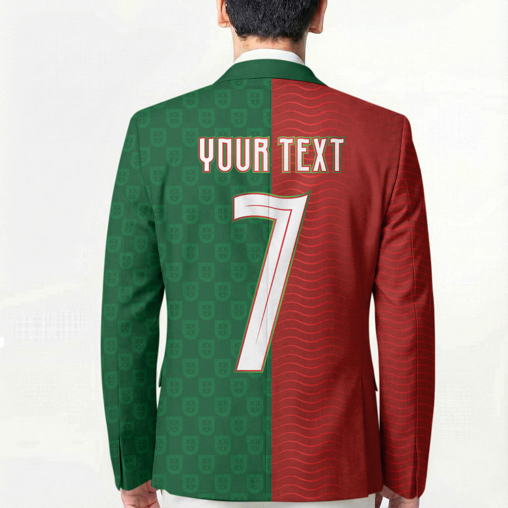 Portuguese Football Custom Blazer Wave Pattern Heritage Crest