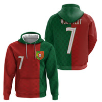 Portuguese Football Custom Hoodie Wave Pattern Heritage Crest