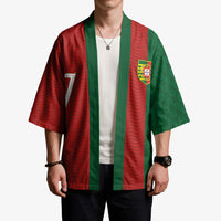 Portuguese Football Custom Kimono Wave Pattern Heritage Crest