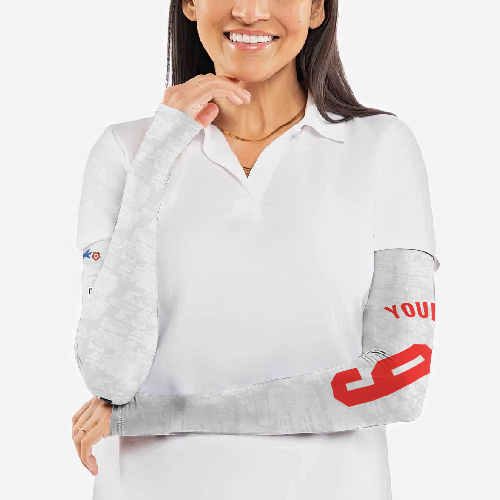 Custom England National Football Arm Sleeves Football is Coming Home Typography Sporty Style