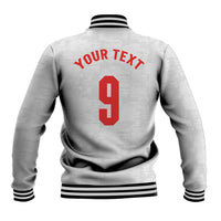 Custom England National Football Baseball Jacket Football is Coming Home Typography Sporty Style