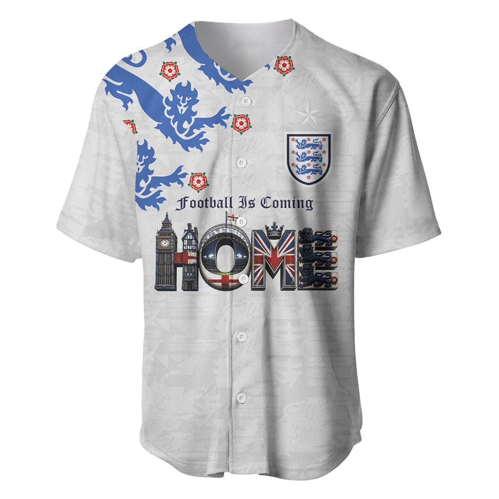 Custom England National Football Baseball Jersey Football is Coming Home Typography Sporty Style