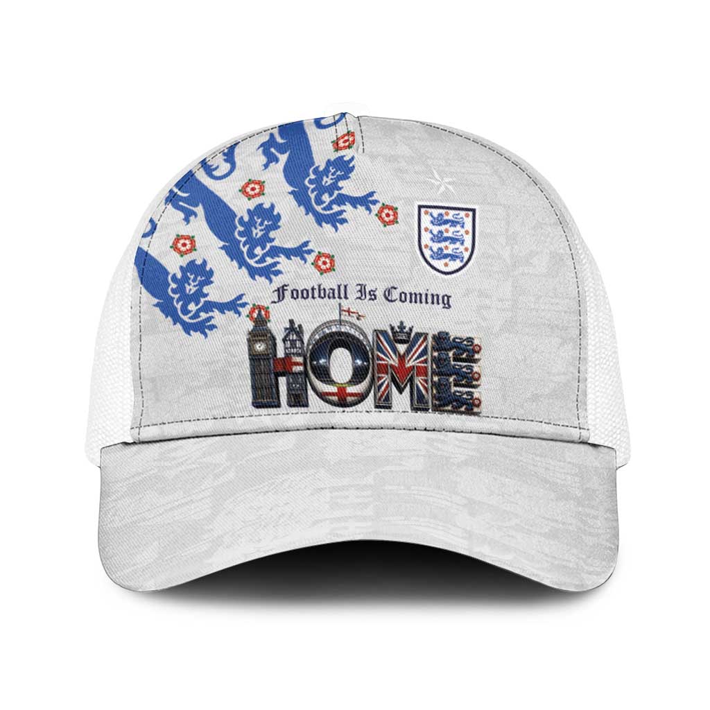 England National Football Baseball Net Cap Football is Coming Home Typography Sporty Style
