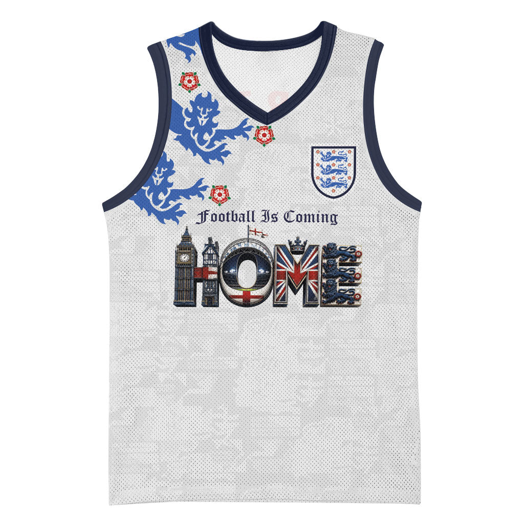 Custom England National Football Basketball Jersey Football is Coming Home Typography Sporty Style