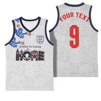 Custom England National Football Basketball Jersey Football is Coming Home Typography Sporty Style