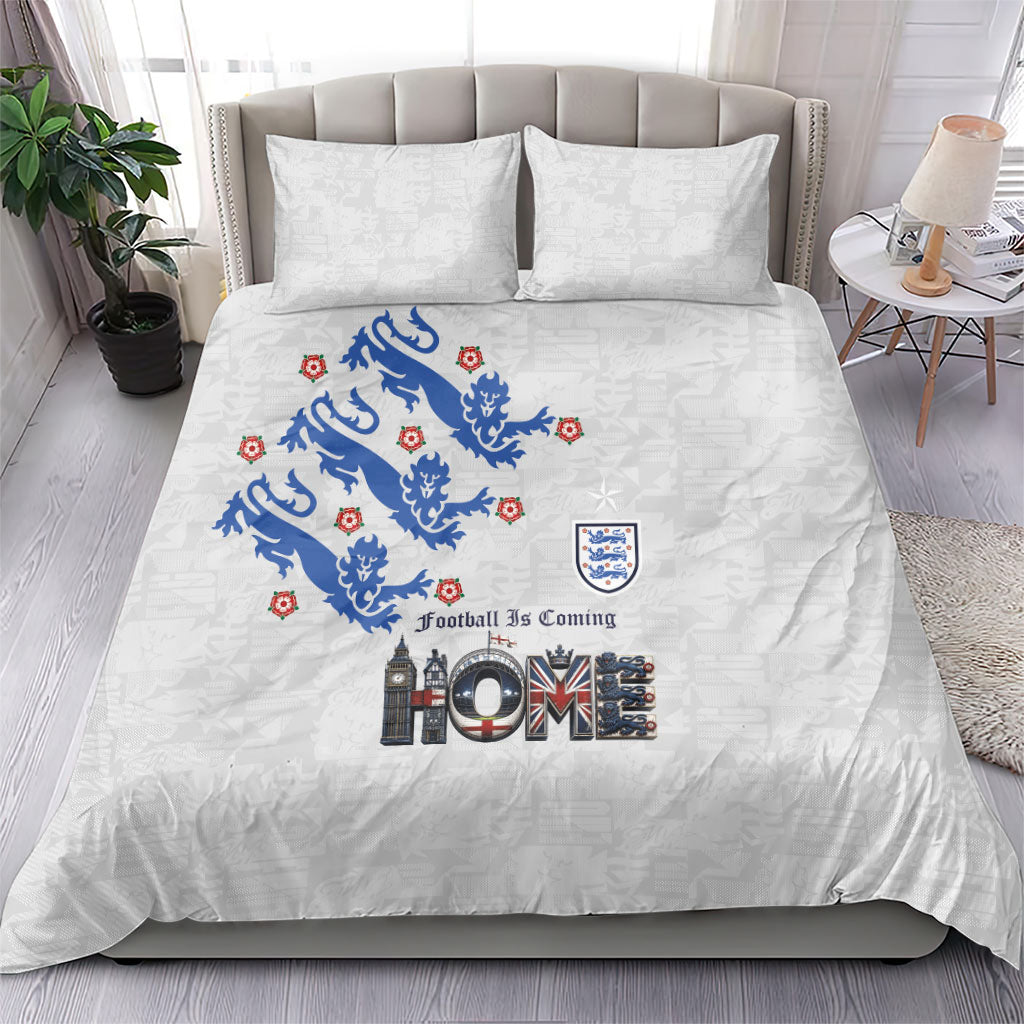 England National Football Bedding Set Football is Coming Home Typography Sporty Style
