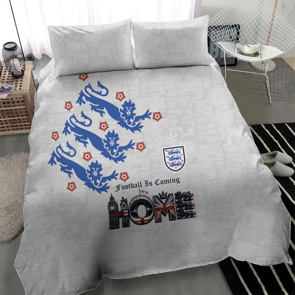 England National Football Bedding Set Football is Coming Home Typography Sporty Style