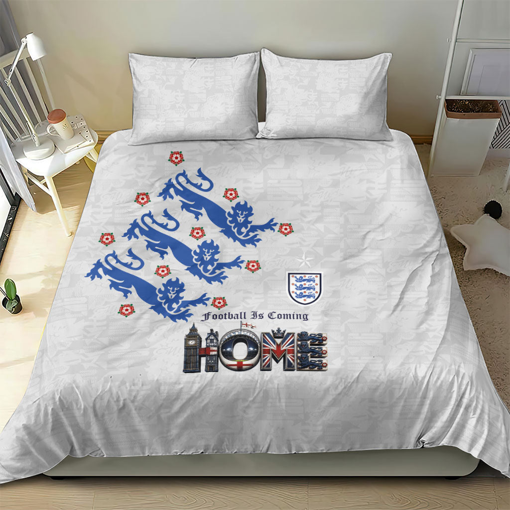 England National Football Bedding Set Football is Coming Home Typography Sporty Style