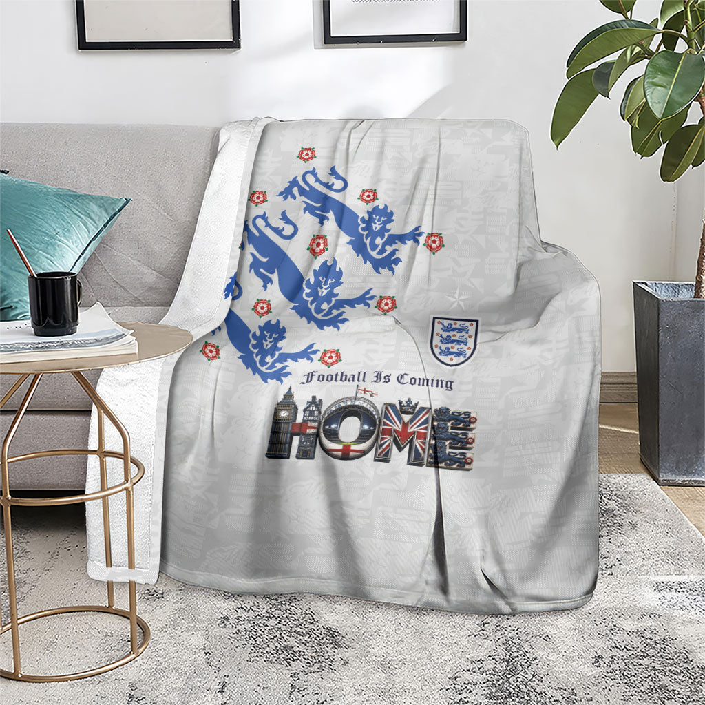 England National Football Blanket Football is Coming Home Typography Sporty Style