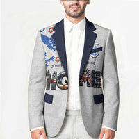 Custom England National Football Blazer Football is Coming Home Typography Sporty Style