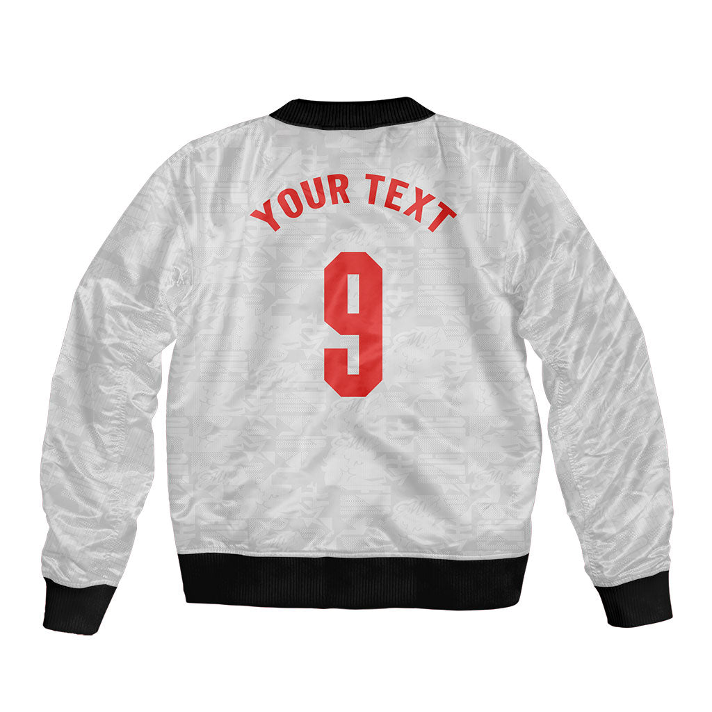 Custom England National Football Bomber Jacket Football is Coming Home Typography Sporty Style
