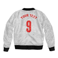 Custom England National Football Bomber Jacket Football is Coming Home Typography Sporty Style
