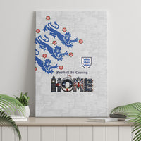 England National Football Canvas Wall Art Football is Coming Home Typography Sporty Style