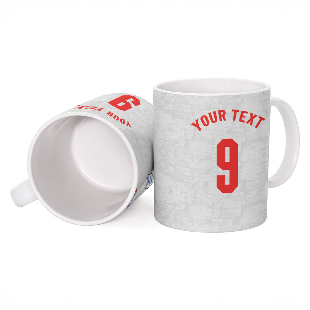 Custom England National Football Ceramic Mug Football is Coming Home Typography Sporty Style