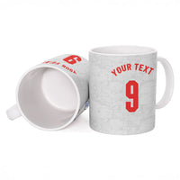Custom England National Football Ceramic Mug Football is Coming Home Typography Sporty Style