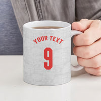 Custom England National Football Ceramic Mug Football is Coming Home Typography Sporty Style