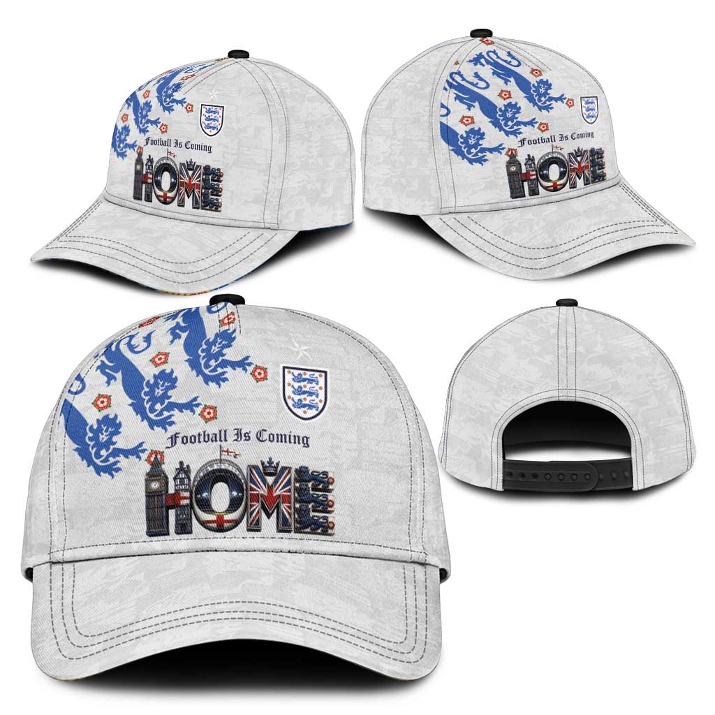 England National Football Classic Cap Football is Coming Home Typography Sporty Style