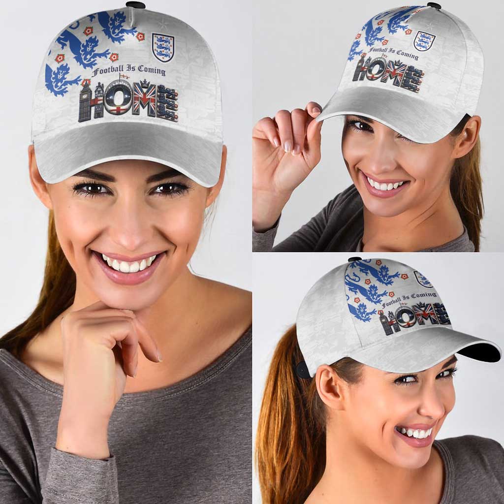 England National Football Classic Cap Football is Coming Home Typography Sporty Style