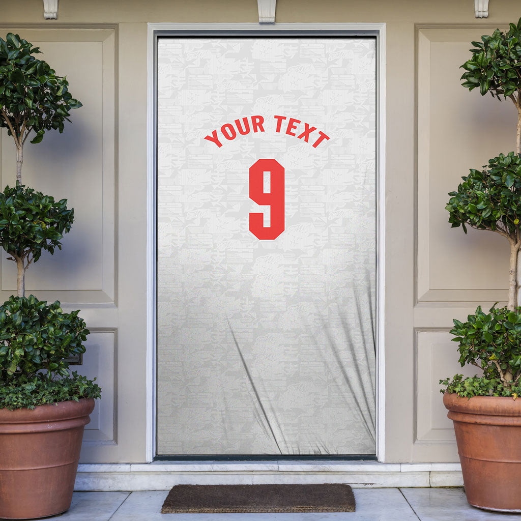 Custom England National Football Door Cover Football is Coming Home Typography Sporty Style