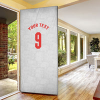 Custom England National Football Door Cover Football is Coming Home Typography Sporty Style