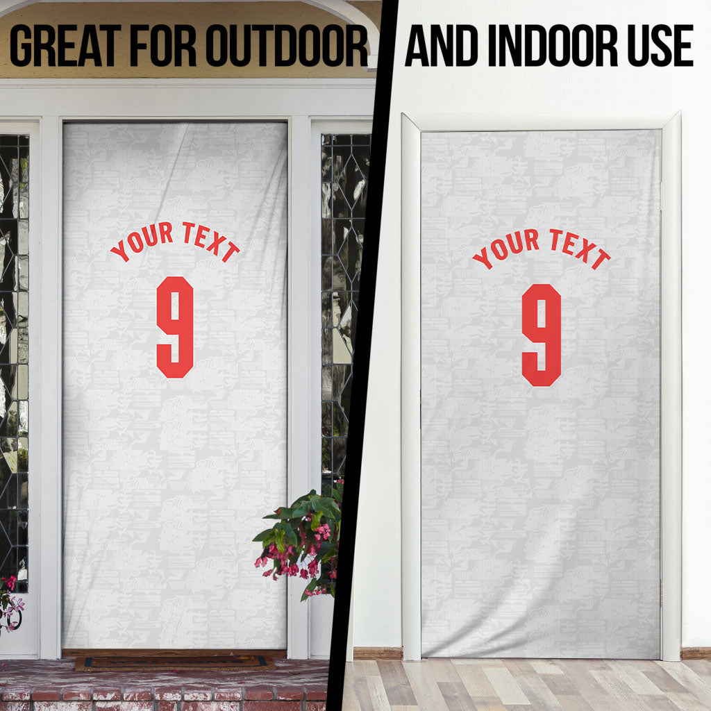 Custom England National Football Door Cover Football is Coming Home Typography Sporty Style