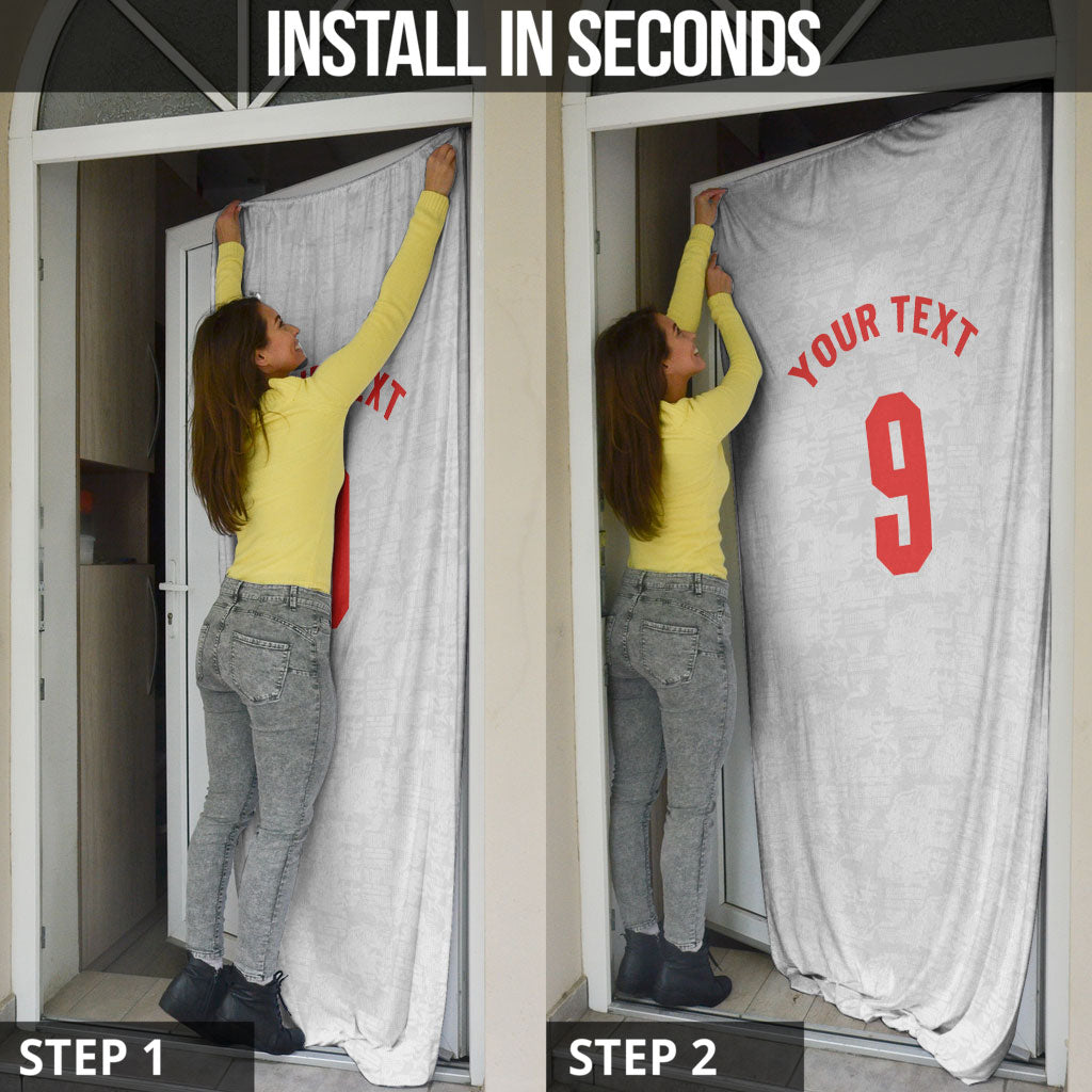 Custom England National Football Door Cover Football is Coming Home Typography Sporty Style