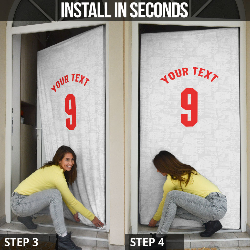Custom England National Football Door Cover Football is Coming Home Typography Sporty Style