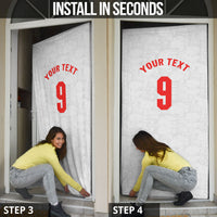 Custom England National Football Door Cover Football is Coming Home Typography Sporty Style