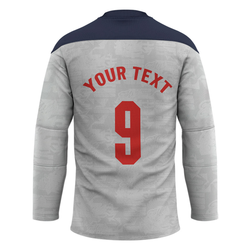 Custom England National Football Hockey Jersey Football is Coming Home Typography Sporty Style