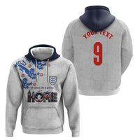 Custom England National Football Hoodie Football is Coming Home Typography Sporty Style