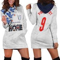 Custom England National Football Hoodie Dress Football is Coming Home Typography Sporty Style