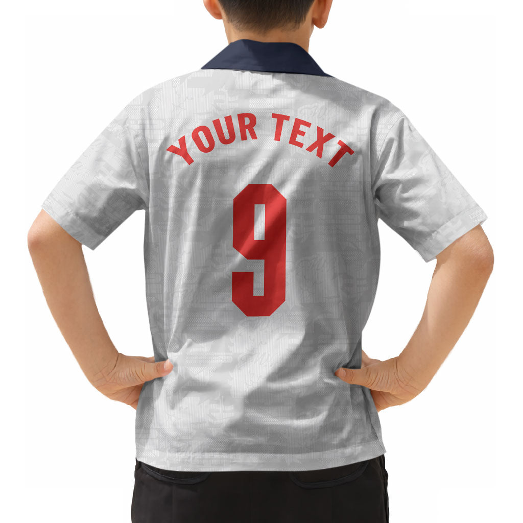 Custom England National Football Kid Hawaiian Shirt Football is Coming Home Typography Sporty Style LT03