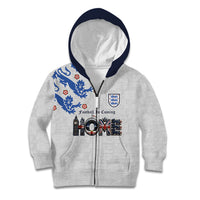 Custom England National Football Kid Hoodie Football is Coming Home Typography Sporty Style
