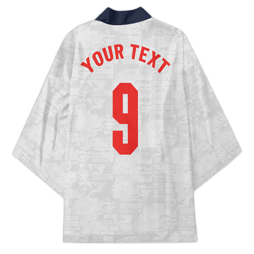 Custom England National Football Kimono Football is Coming Home Typography Sporty Style