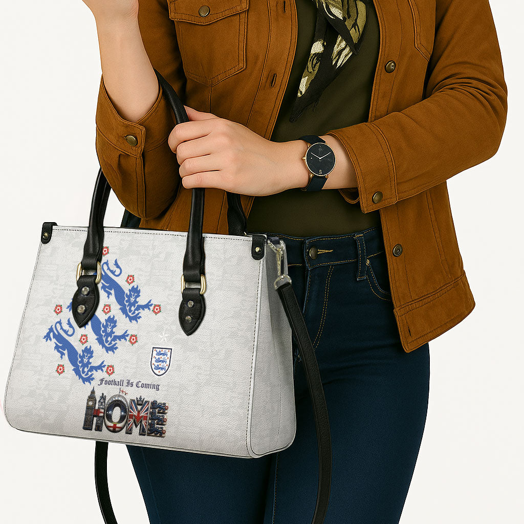 England National Football Leather Bag Football is Coming Home Typography Sporty Style