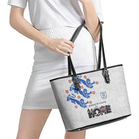 England National Football Leather Tote Bag Football is Coming Home Typography Sporty Style
